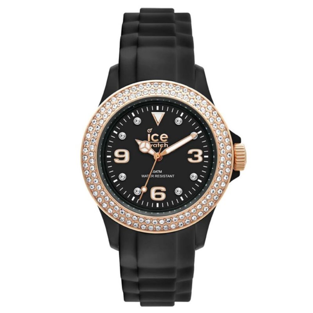 Ice watch Men's Stone sili Black Dial Watch - ST.BK.U.S.09